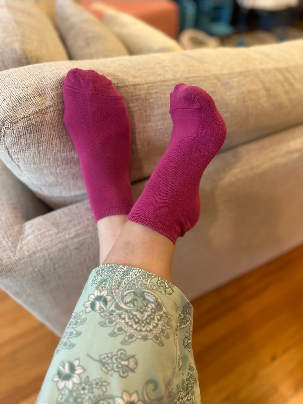 Women's Low-Cut Cotton Blend Socks - Magenta Ralph Lauren